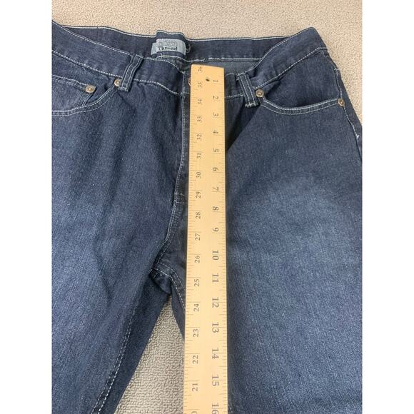 Loose Thread Men's 36x32 Dark Blue Jeans. - Picture 8 of 11